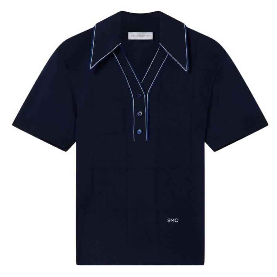 Stella Mccartney Technical Knit Short Sleeve Polo Shirt by STELLA MCCARTNEY