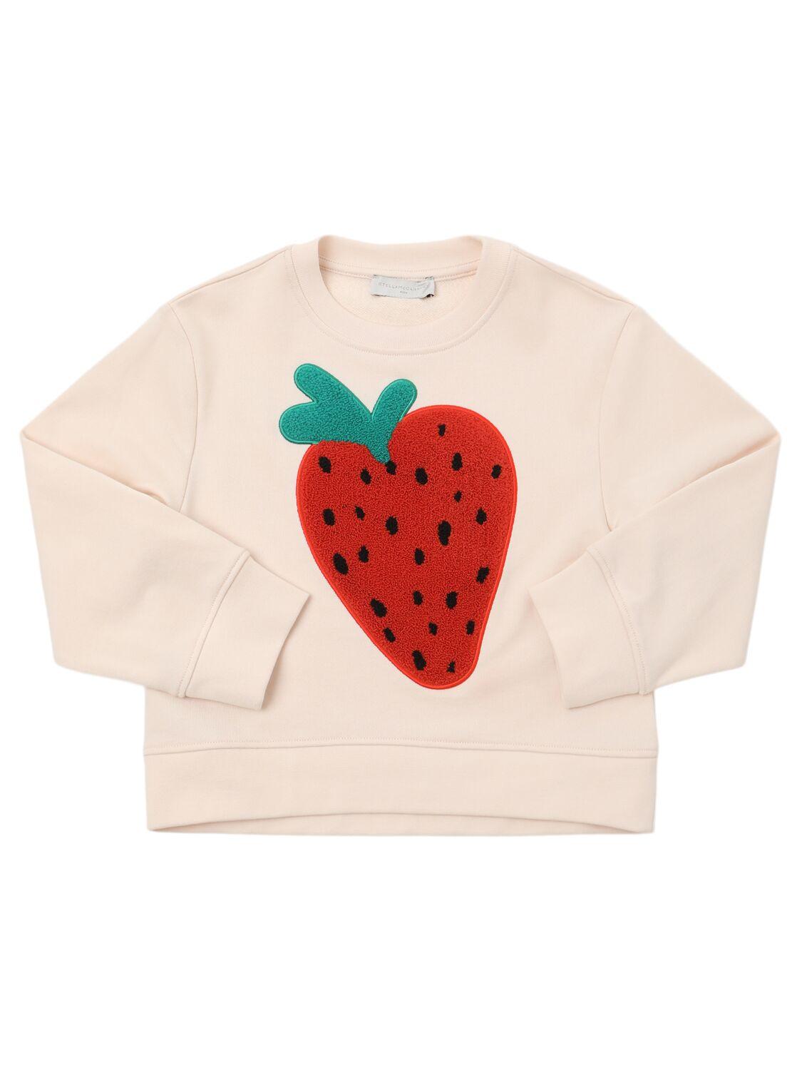 Strawberry Cotton Crewneck Sweatshirt by STELLA MCCARTNEY