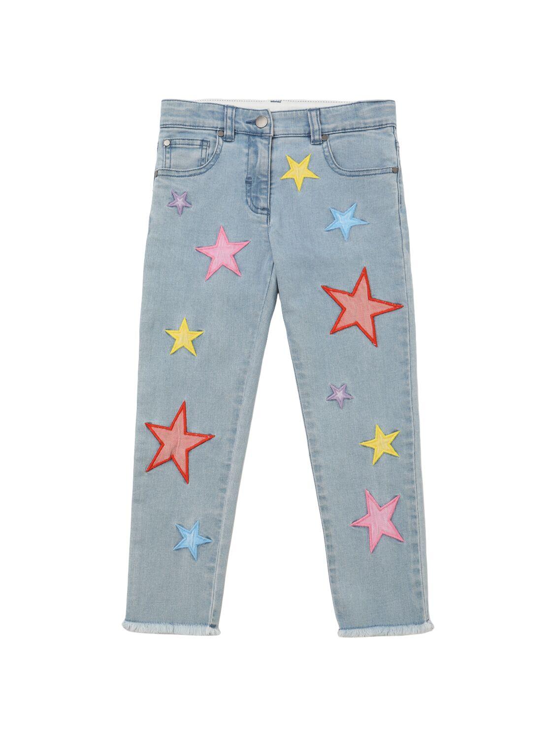 Stretch Cotton Jeans W/ Stars by STELLA MCCARTNEY