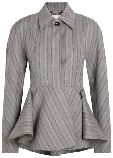 Striped peplum-hem wool jacket by STELLA MCCARTNEY