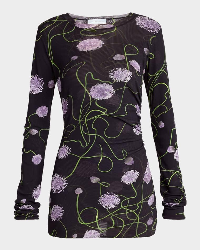 Twisted Allium Layered Mesh Long-Sleeve Top by STELLA MCCARTNEY