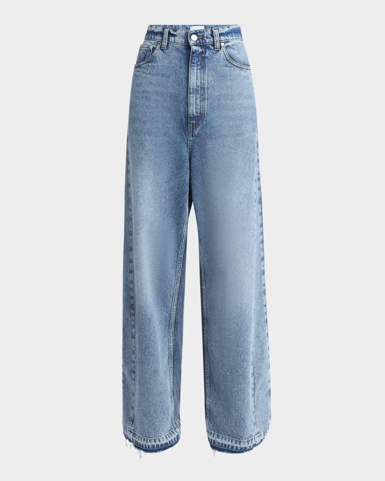 Two Tonal Paneled Wide Leg Jeans by STELLA MCCARTNEY