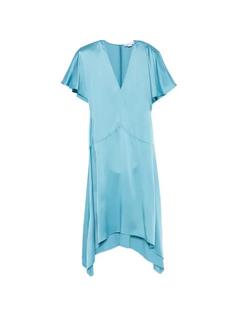 V-neck asymmetric midi dress by STELLA MCCARTNEY