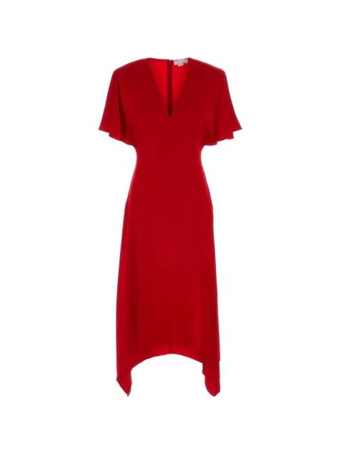 V-neck asymmetric midi dress by STELLA MCCARTNEY