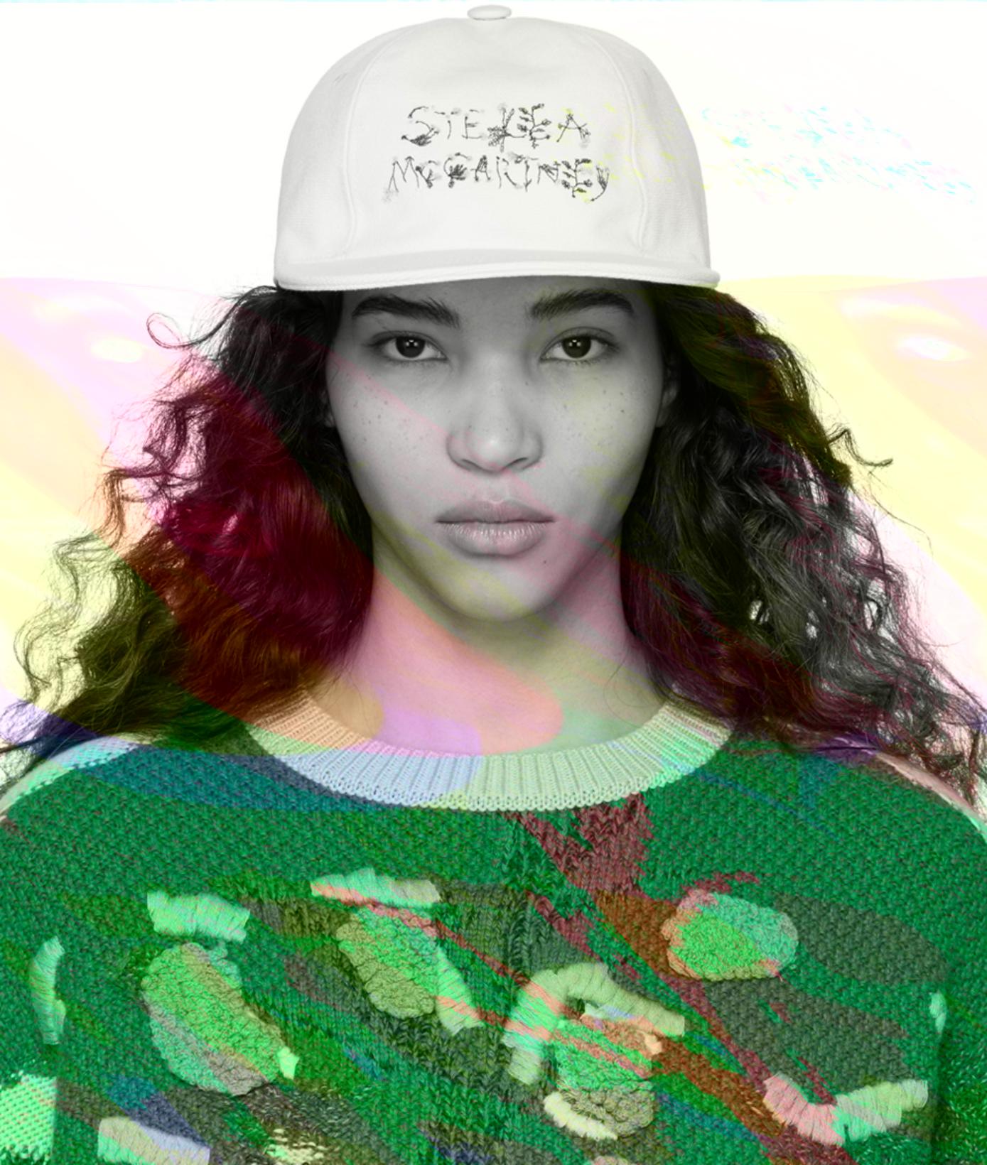 White Embroidered Cap by STELLA MCCARTNEY