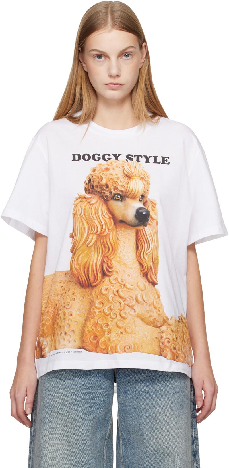 White Jeff Koons Edition 'Doggy Style' T-shirt by STELLA MCCARTNEY