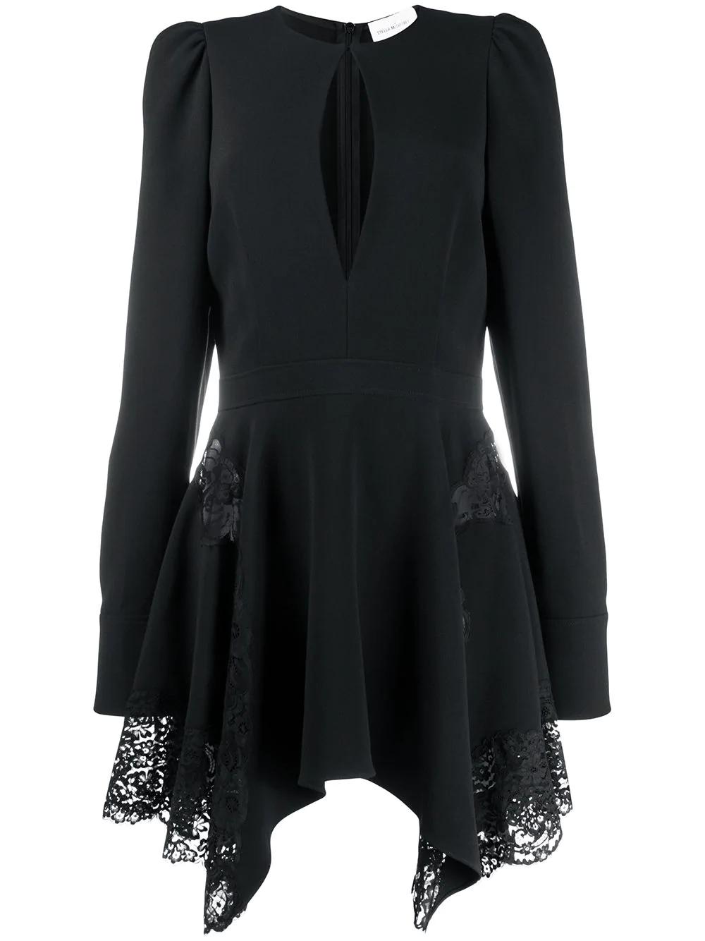 asymmetric floral lace mini dress by STELLA MCCARTNEY