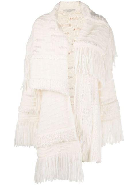 asymmetric fringed cardigan by STELLA MCCARTNEY