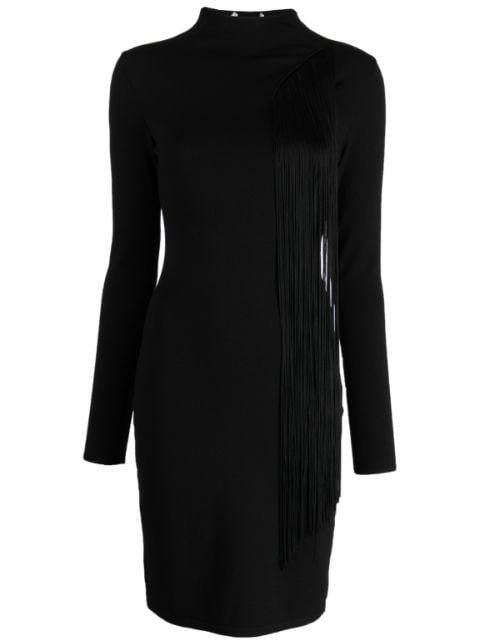 asymmetric fringed knitted dress by STELLA MCCARTNEY