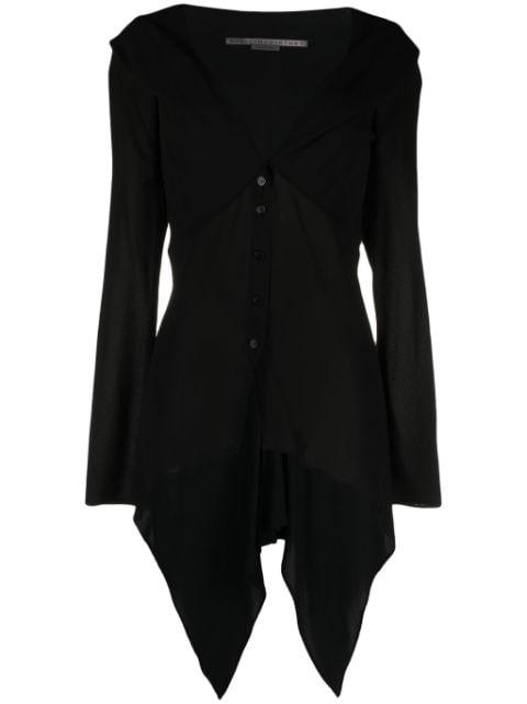 asymmetric-hem silk cardigan by STELLA MCCARTNEY