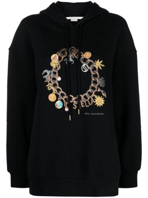 bracelet-print cotton hoodie by STELLA MCCARTNEY