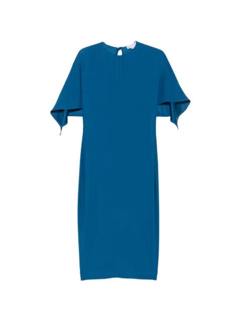 cape-sleeve tie-fastening midi dress by STELLA MCCARTNEY