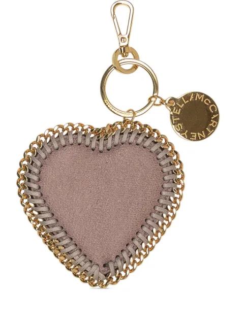 chain-trim heart-motif keyring by STELLA MCCARTNEY