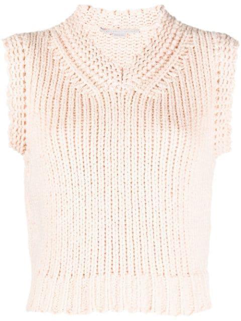 chunky-knit V-neck vest by STELLA MCCARTNEY