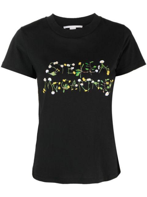 dandelion logo-print T-shirt by STELLA MCCARTNEY