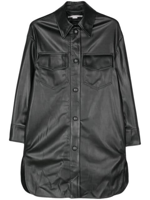 faux-leather overshirt by STELLA MCCARTNEY