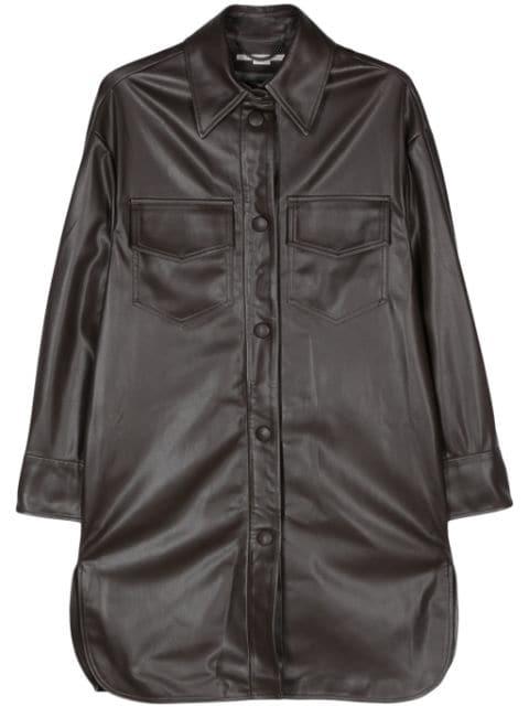 faux-leather overshirt by STELLA MCCARTNEY