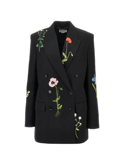 floral-embroidered double-breasted jacket by STELLA MCCARTNEY
