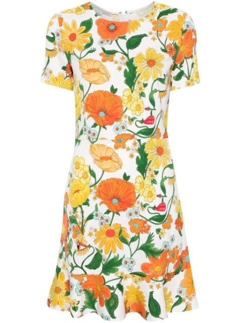 floral-print peplum dress by STELLA MCCARTNEY