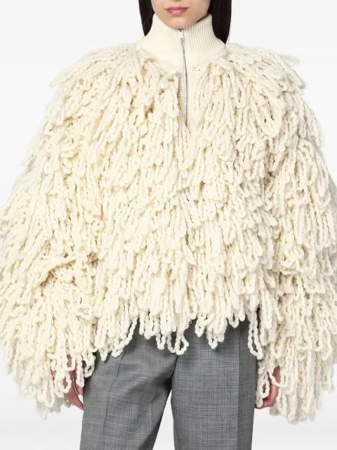 fringe-detail zip-up jacket by STELLA MCCARTNEY
