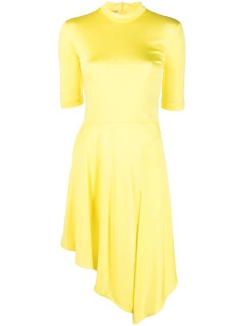 half-sleeve asymmetric-hem dress by STELLA MCCARTNEY
