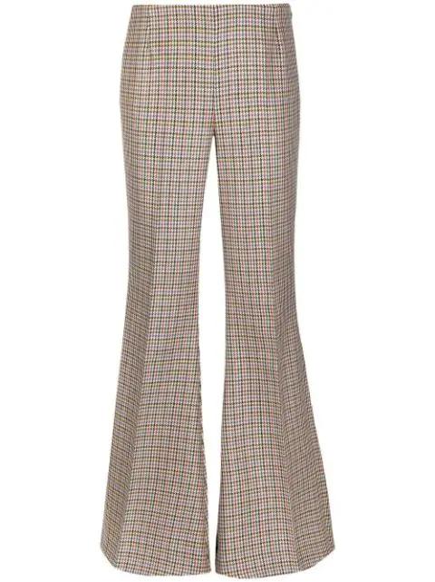 houndstooth-pattern flared trousers by STELLA MCCARTNEY
