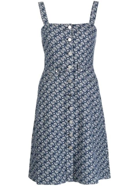jacquard-logo denim dress by STELLA MCCARTNEY