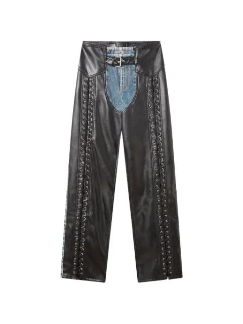 lace-up panelled jeans by STELLA MCCARTNEY