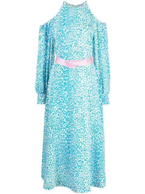 leopard-print belted dress by STELLA MCCARTNEY
