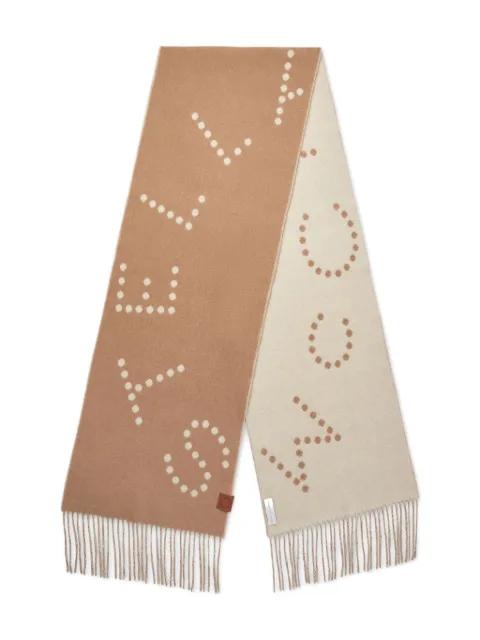 logo dotted fringed scarf by STELLA MCCARTNEY