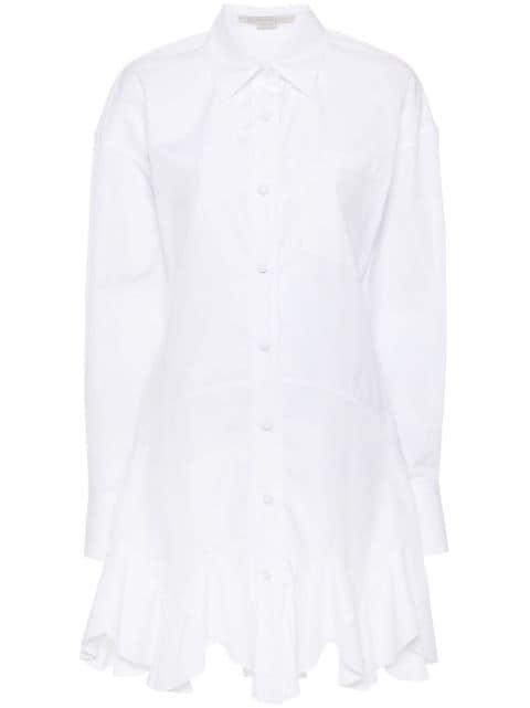 logo-embroidered poplin mini dress by STELLA MCCARTNEY
