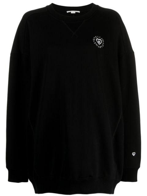 logo-patch cotton sweatshirt by STELLA MCCARTNEY