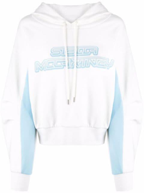 logo-print cotton-jersey hoodie by STELLA MCCARTNEY