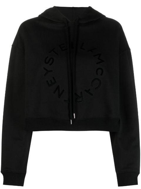 logo-print cropped cotton sweatshirt by STELLA MCCARTNEY