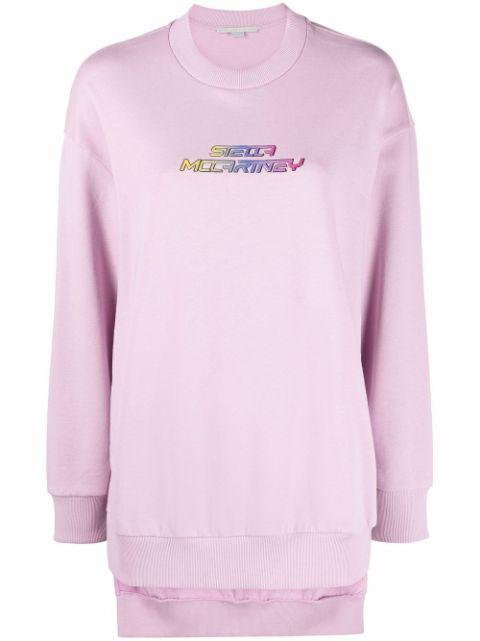 logo-print side slit sweatshirt by STELLA MCCARTNEY