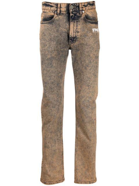 logo-print straight-leg jeans by STELLA MCCARTNEY