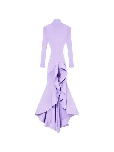 long-sleeve asymmetric dress by STELLA MCCARTNEY