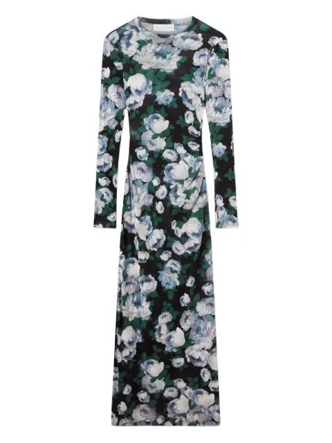 long-sleeve floral midi dress by STELLA MCCARTNEY