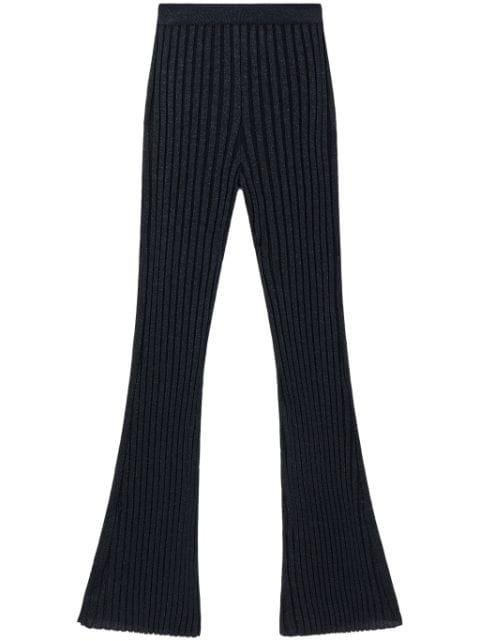 lurex ribbed-knit straight-leg trousers by STELLA MCCARTNEY