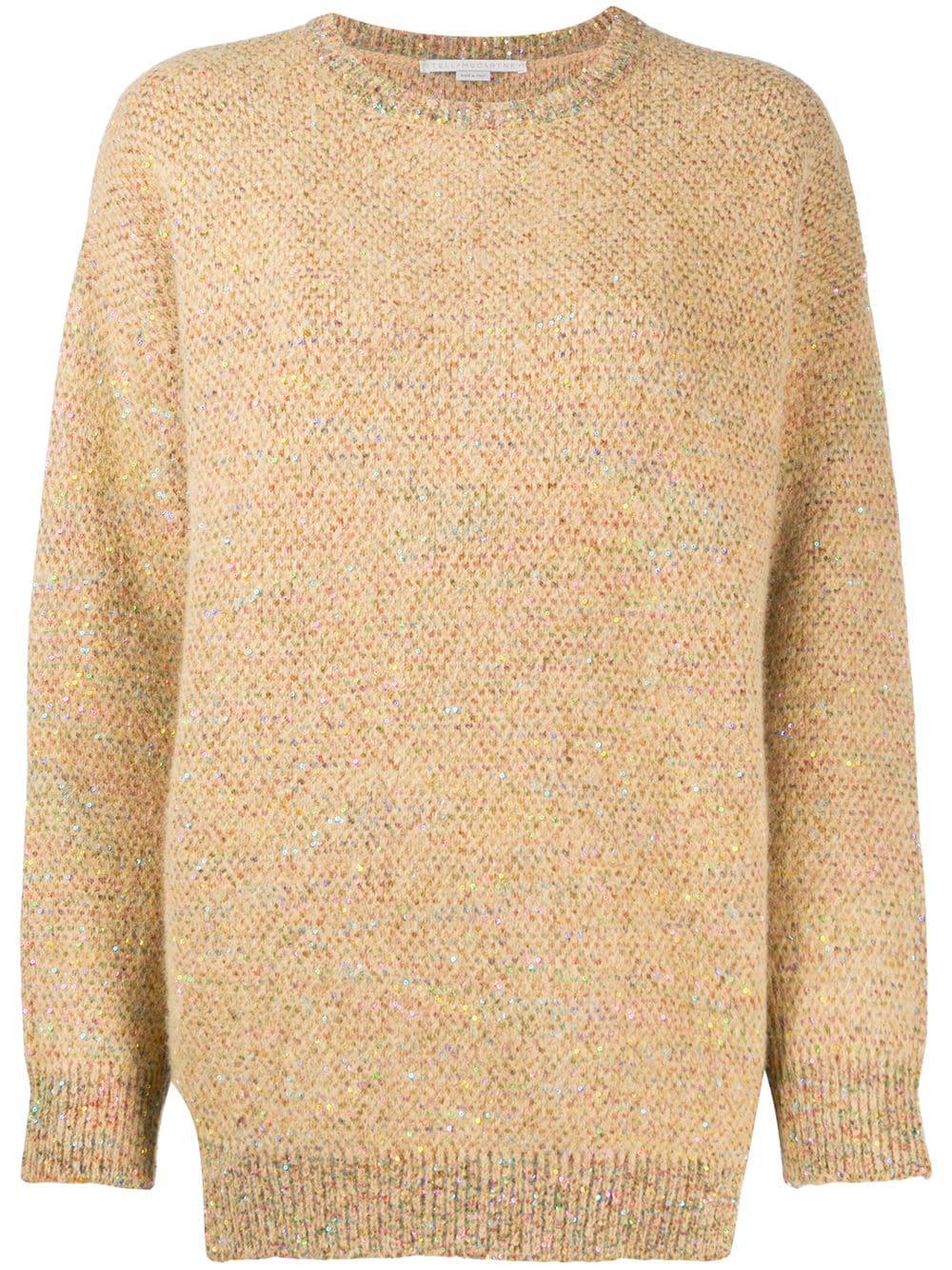 micro sequin-embellished knitted jumper by STELLA MCCARTNEY