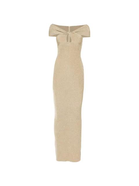 off-shoulder twist maxi dress by STELLA MCCARTNEY