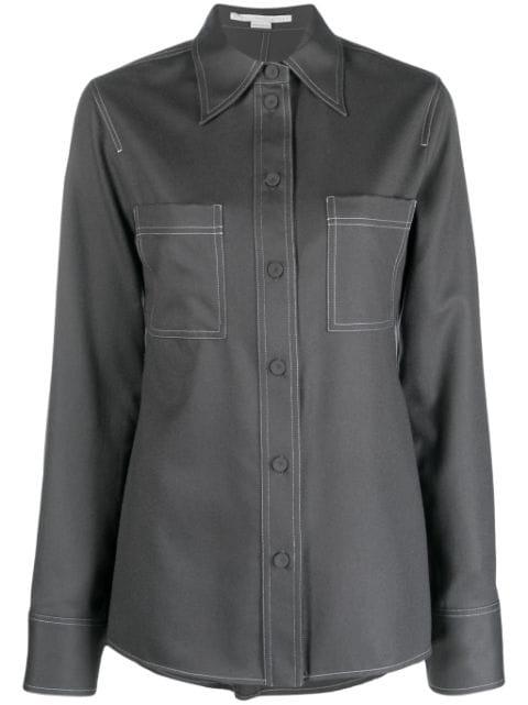 pointed-collar flannel shirt by STELLA MCCARTNEY