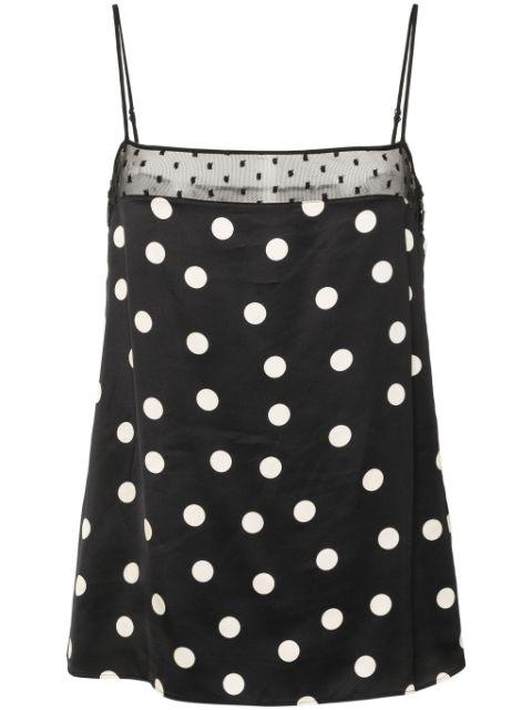 polka-dot satin top by STELLA MCCARTNEY