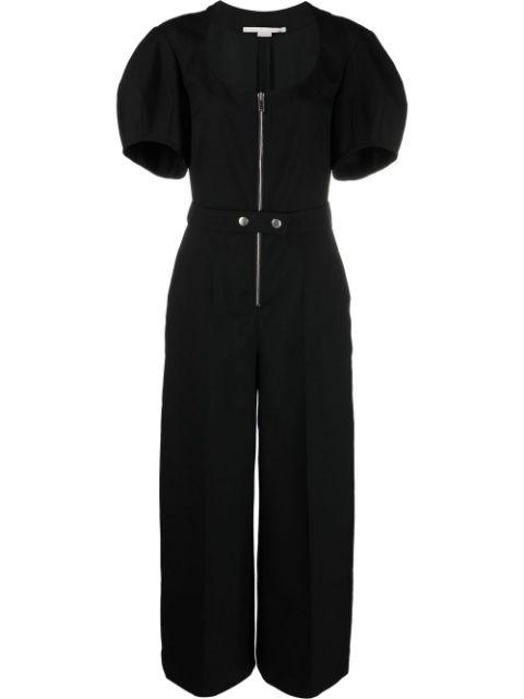 puff-sleeve zipped wide-leg jumpsuit by STELLA MCCARTNEY