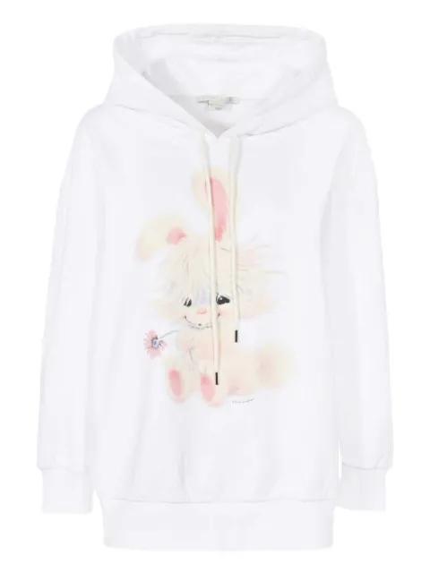 rabbit-print ribbed hoodie by STELLA MCCARTNEY