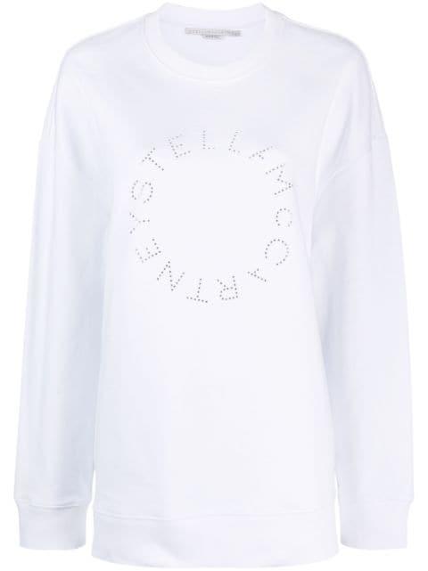 rhinestone-embellished logo sweatshirt by STELLA MCCARTNEY