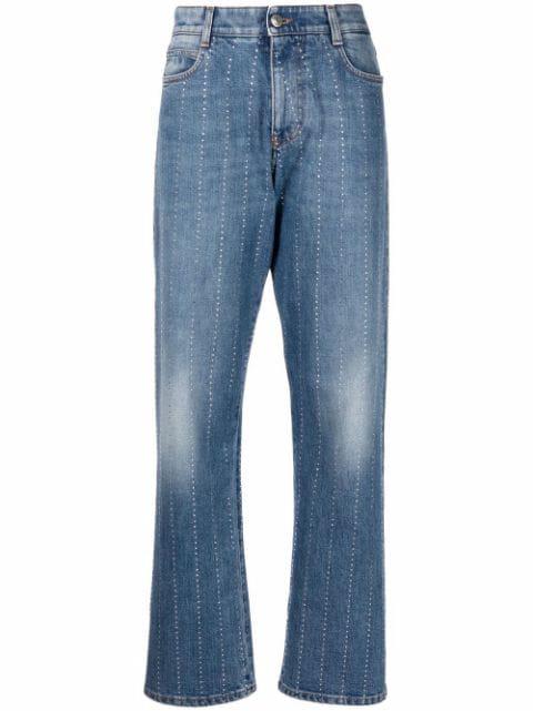 rhinestone-embellished straight-leg jeans by STELLA MCCARTNEY