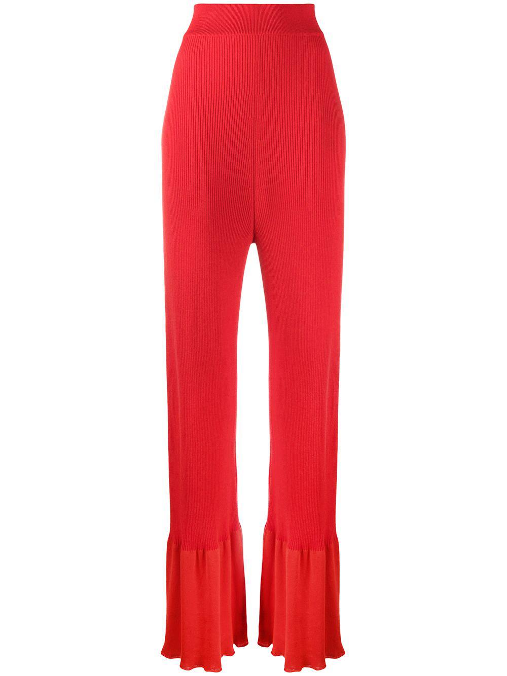 rib-knit long-length trousers by STELLA MCCARTNEY