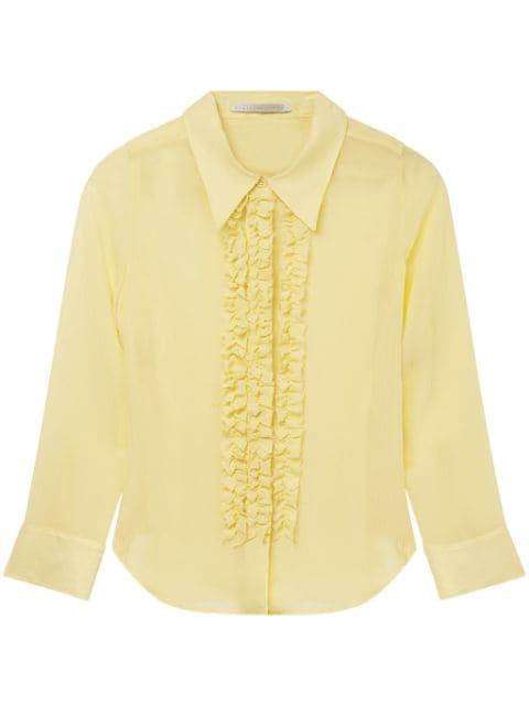 ruffle-detail silk shirt by STELLA MCCARTNEY