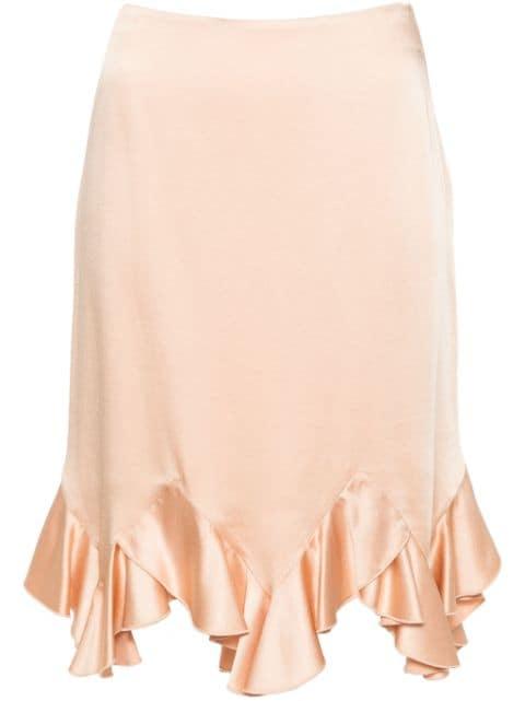 ruffled satin midi skirt by STELLA MCCARTNEY
